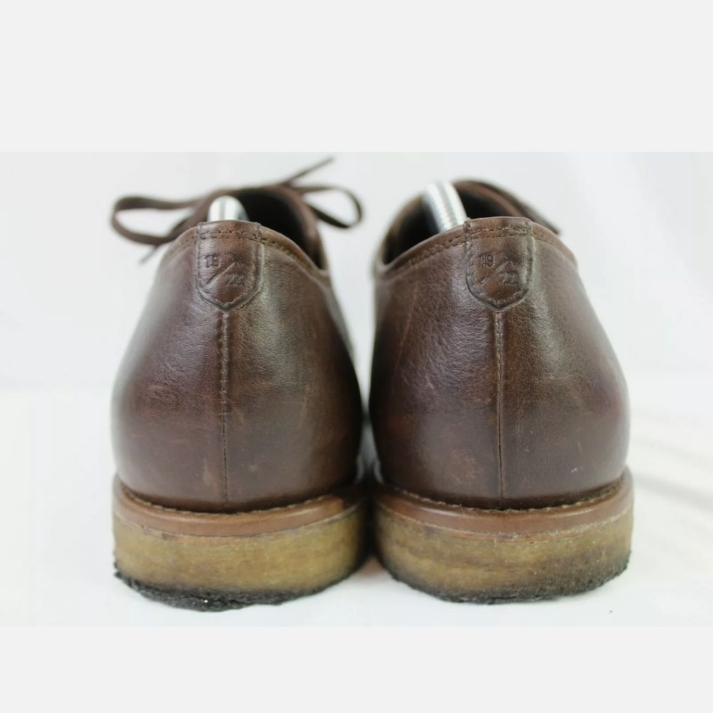 Allen Edmonds Southside Size 10 D Brown Plain Toe Blucher Dress Casual Tie Shoes - Picture 7 of 9